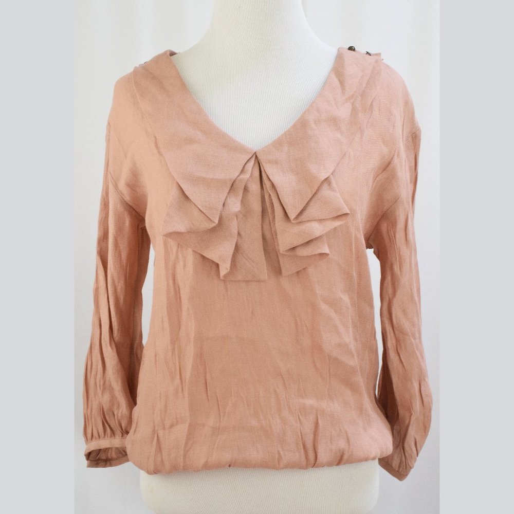 Zara Women's Size XS Dusty Pink Top 3/4 Sleeves